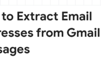To extract all email addresses from your entire Gmail account