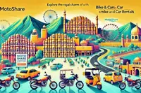 Explore the Royal Charm of Jaipur with Motoshare’s Seamless Bike and Car Rentals