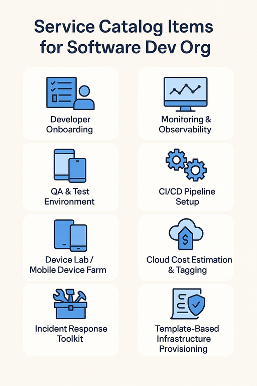 Top 10 Service Catalog Items Every Software Development Org