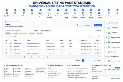 Plan your Web Applications Design – Mandatory Listing Page Features for Web Applications