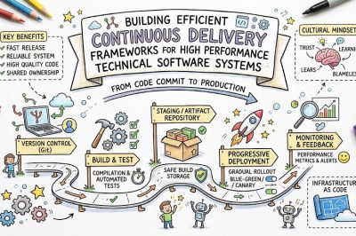 Building Efficient Continuous Delivery Frameworks For High Performance Technical Software Systems