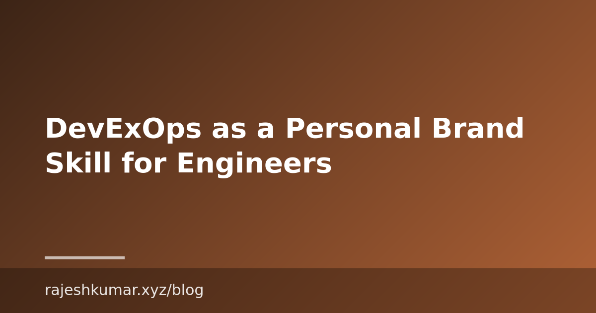 DevExOps as a Personal Brand Skill for Engineers