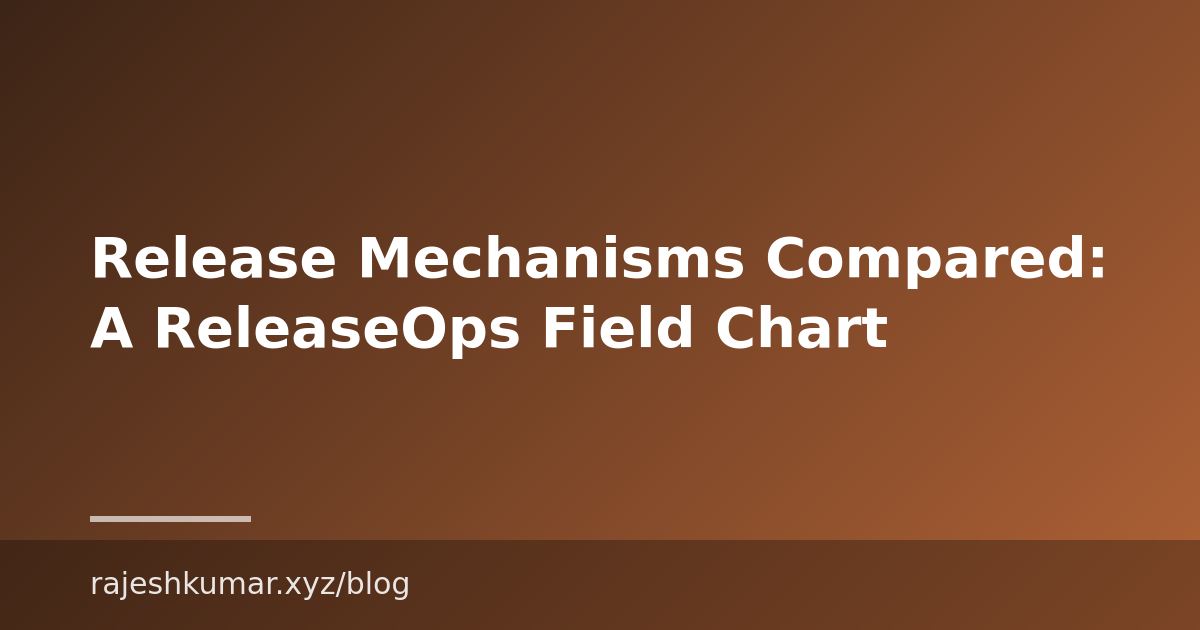 Release Mechanisms Compared: A ReleaseOps Field Chart